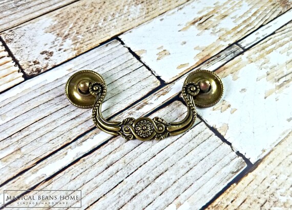 Brass Drawer Pulls Gold Drawer Pulls Drop Bail Pulls Kbc Etsy