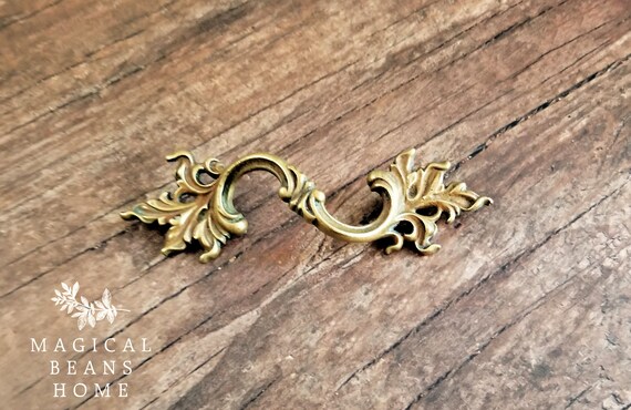French Provincial Dresser Pulls Brass Drawer Pulls Keeler Etsy