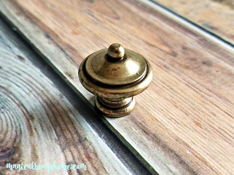 Knob Multi Ring Knob Spired Gold Drawer Knob Gold Cabinet Knob Decorative Drawer Knob Vintage Drawer Knob Brass Drawer Knob Keeler Brass Co