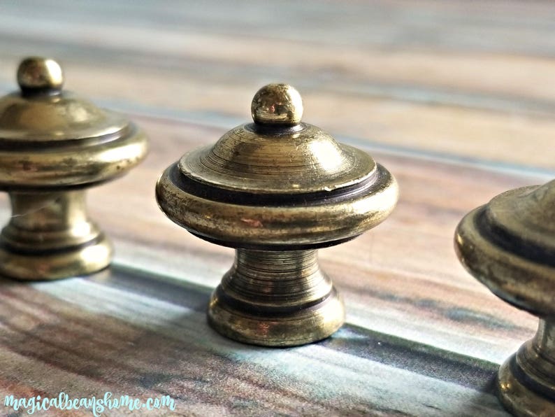 Knob Multi Ring Knob Spired Gold Drawer Knob Gold Cabinet Knob Decorative Drawer Knob Vintage Drawer Knob Brass Drawer Knob Keeler Brass Co