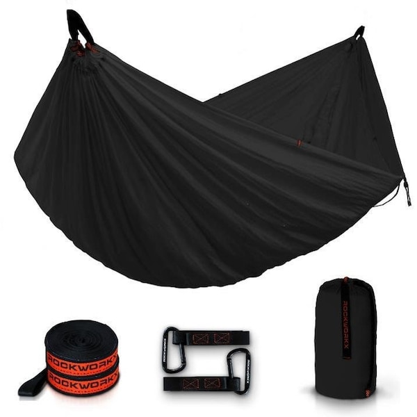 Hammock, Double Black, Designed in California, Gift for him, Gear,  Hammock Outdoor, Camping Gifts, Quality USA Design