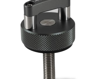 Gray Billet Aluminum Jeep Hard Top Quick Removal Thumb Screws with D Ring