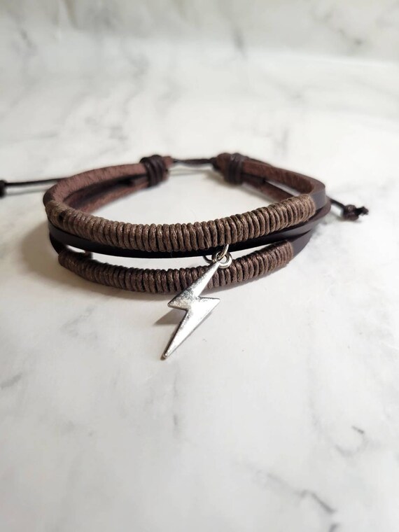 Leather lightning bracelet best sale