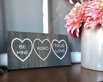 Quick Ship Limited Quantity Sale! Be Mine Valentine Heart Wood Sign Farmhouse Style Home Decor