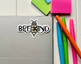Autocollant en vinyle genre abeille, autocollant mignon pour ordinateur portable, autocollants citation gobelet bourdon