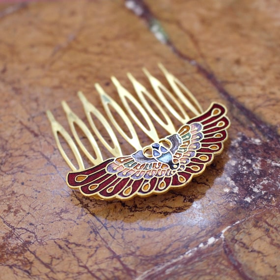 Vintage enamel hairpin, peranakan style hairpin, p