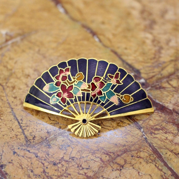 Vintage enamel hairpin, peranakan style hairpin, b