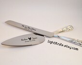Disney inspired Wedding Black Engraved Wedding Cake Knife and Serving Set - Mickey Mouse Ears