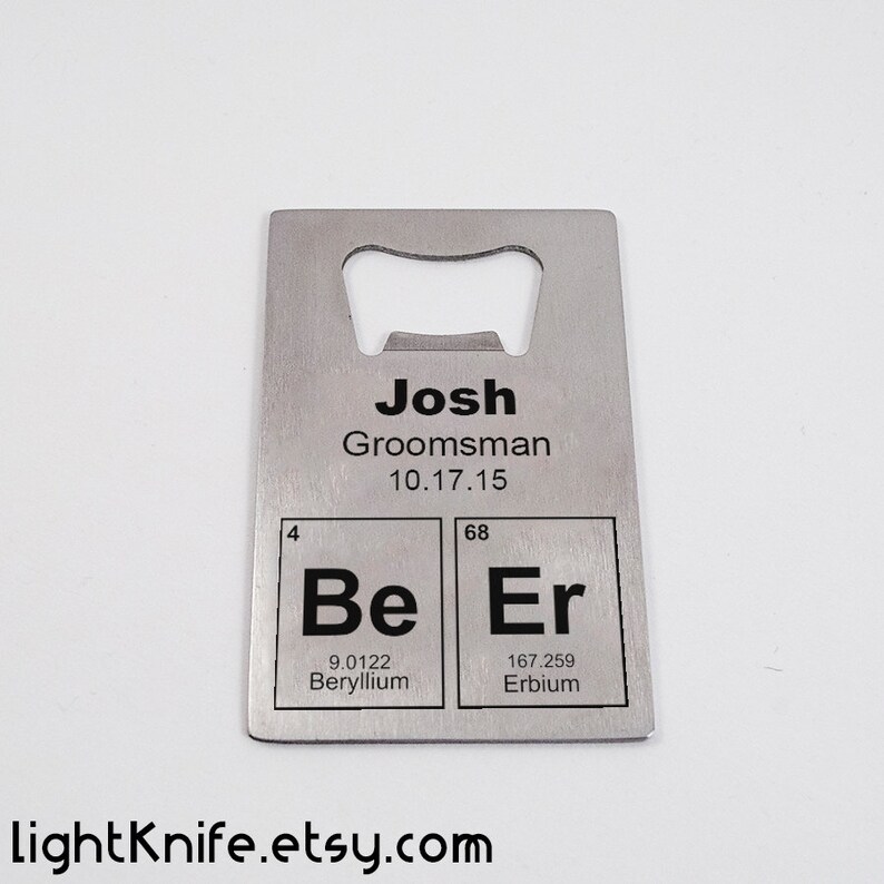 FREE SHIPPING in the USA Credit Card Bottle Opener BeEr Elements bottle opener for weeding party