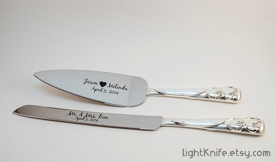 wedding cake knife personalized