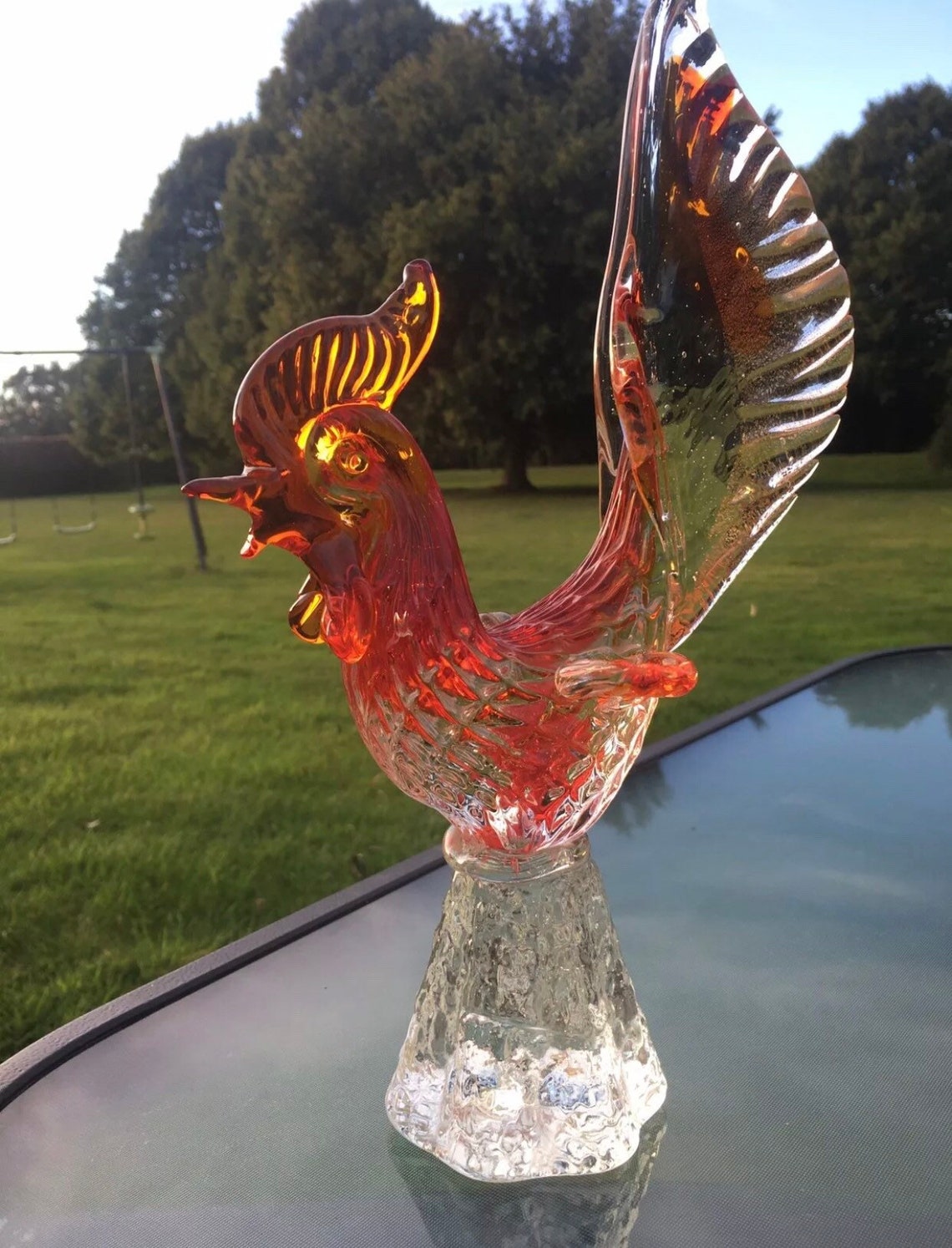 Vintage Large Murano Glass Cockerel Rooster 12 Stunning 1960s Etsy