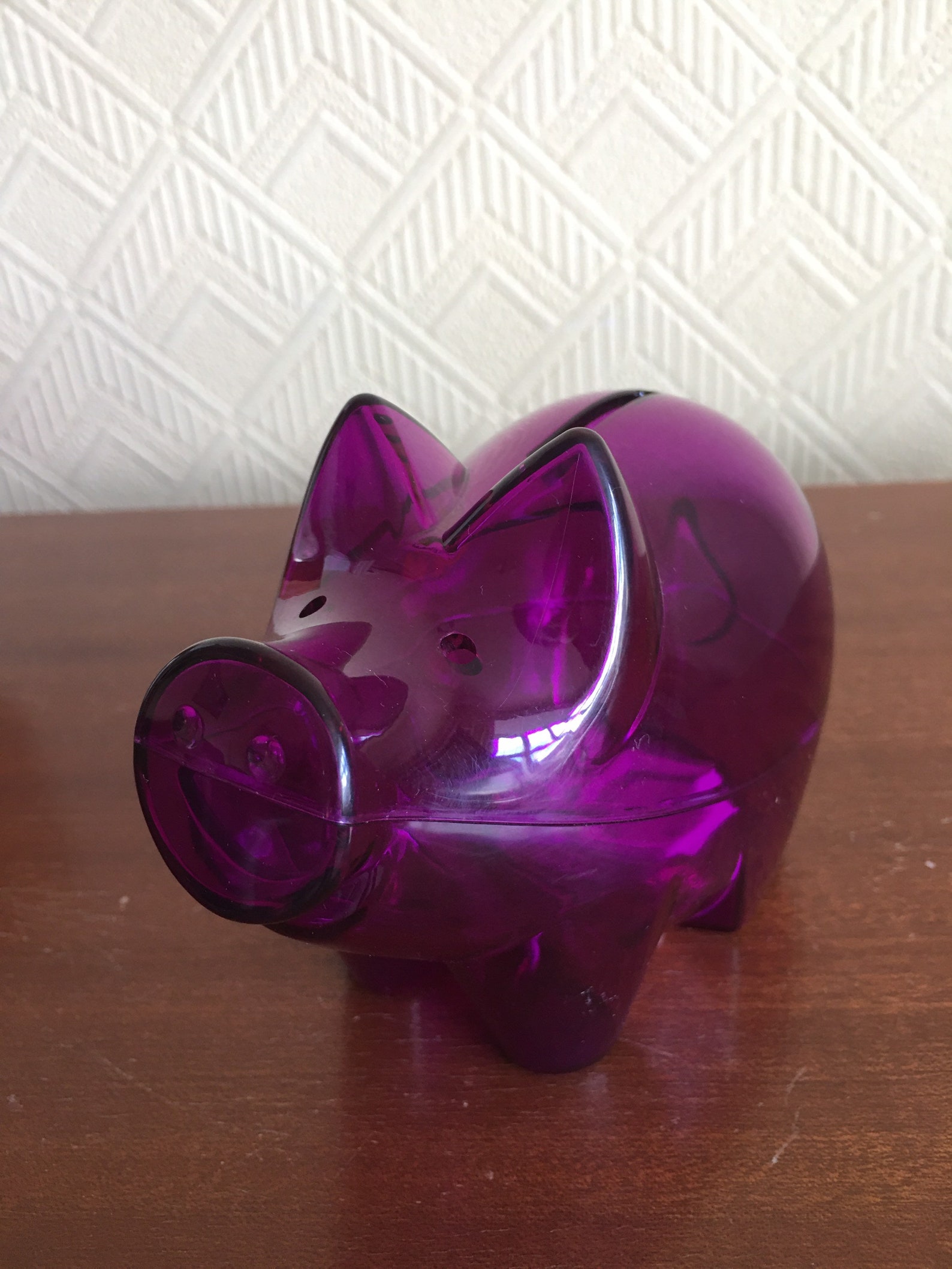 Vintage NatWest Plastic Purple Piggy Bank With Key Etsy