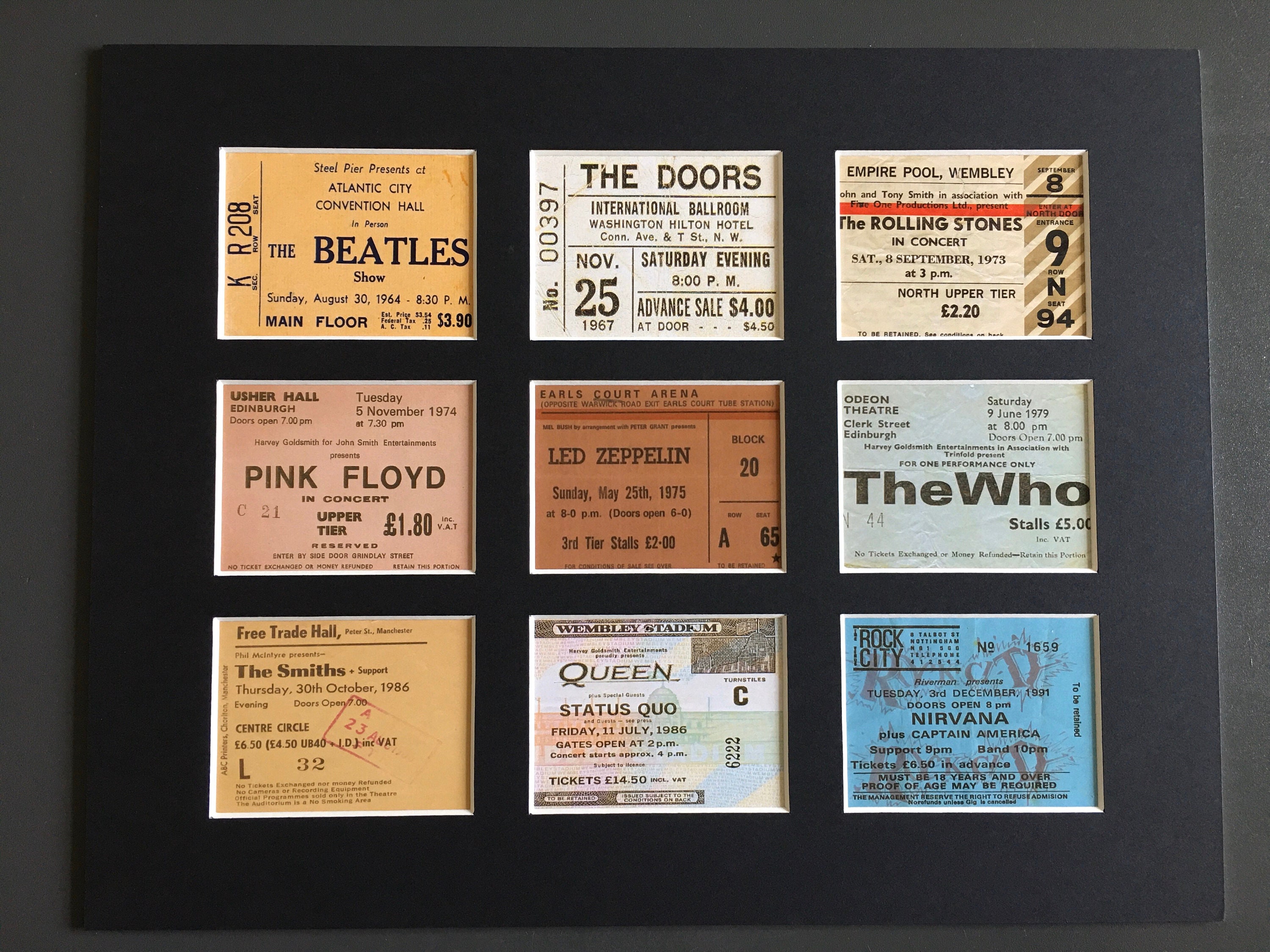 Classic concert ticket stubs poster picture 14 by Etsy
