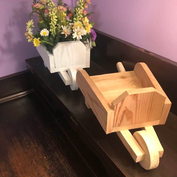 Wheelbarrow made from Western Red  Cedar. Indoor/ Outdoor Home Decor. Great alone or can be filled with flowers or other items.