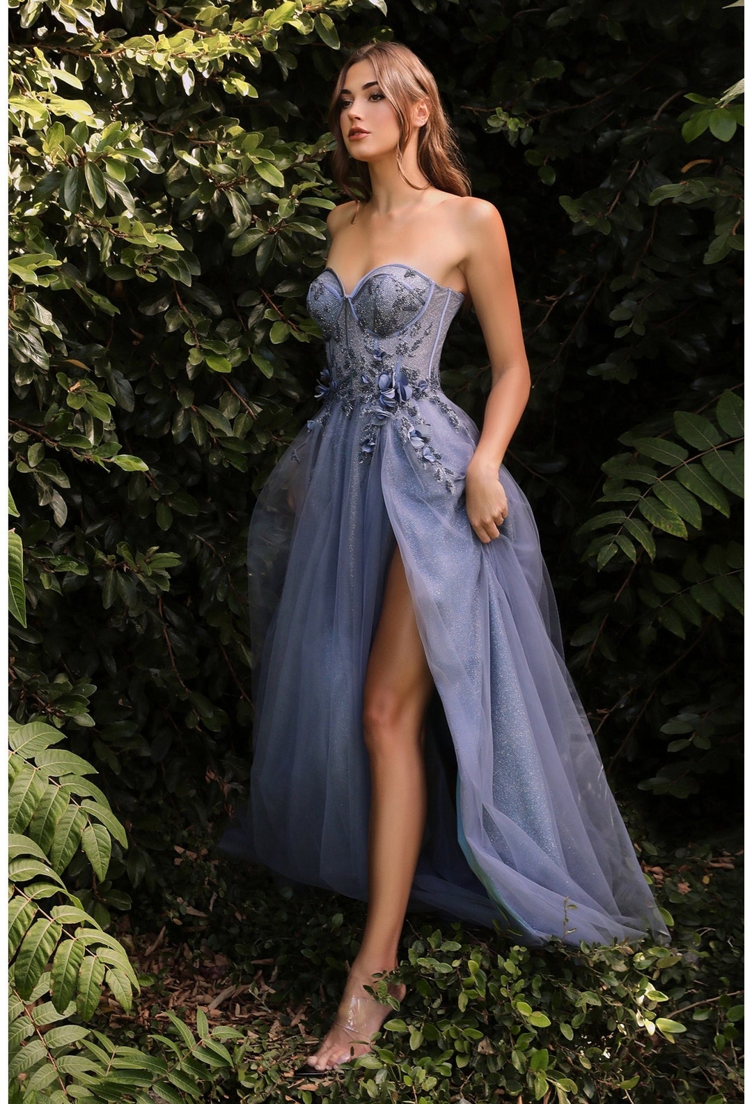 Atlanta Strapless Floral Ball Gown Secret Garden Fairytale - Etsy UK