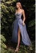 Atlanta Strapless Floral Ball Gown | Secret Garden Fairytale | Sheer Corset | Optional Puff Sleeves | Formal Prom Gala Dress 