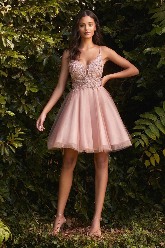 Edith Sheer Corset Short Gown Beaded Sequined A-line - Etsy