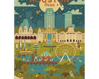 Texas Jigsaw Puzzle Etsy