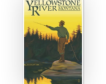 Try a Fly Fishing Vintage Advertising Poster reproduction