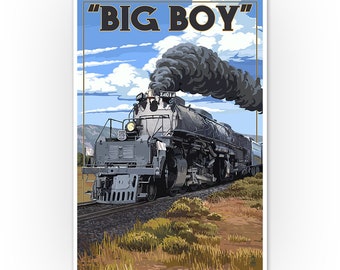 Nickel Plate Road Berkshire Engine 759 Railroad Steam Train Poster Art Print 016