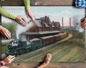 Sayre, Pennsylvania - Lehigh Valley Railroad Station (20x30 Premium 1000 Piece Jigsaw Puzzle, Made in USA )