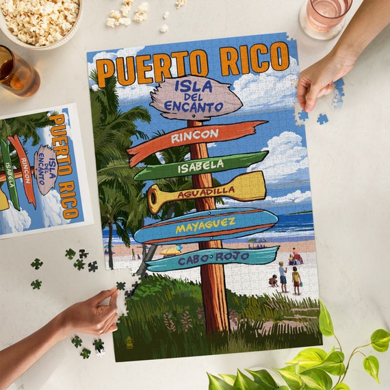 Puzzle, Isla Del Encanto, Puerto Rico, Destinations Sign, Tropical Coast  Scene, 1000 Pieces, Unique Jigsaw, Family, Adults -  Hong Kong