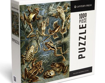 Puzzle, Ernst Haeckel, Batrachia, 1000 Pieces, Unique Jigsaw, Family, Adults