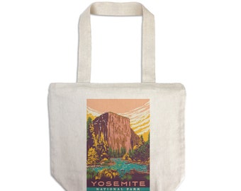Rocky Mountain National Park Tote Bag Family Road Trip Camping Gift Vintage Cotton Tote Bag