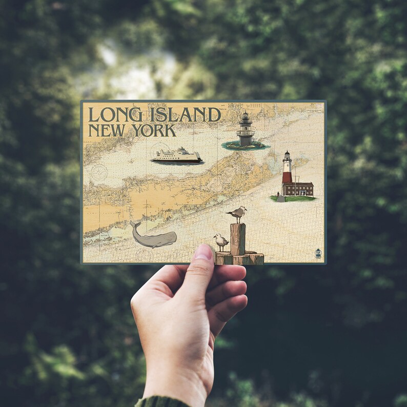 Birch Wood Long Island New York Nautical Chart 3 Etsy
