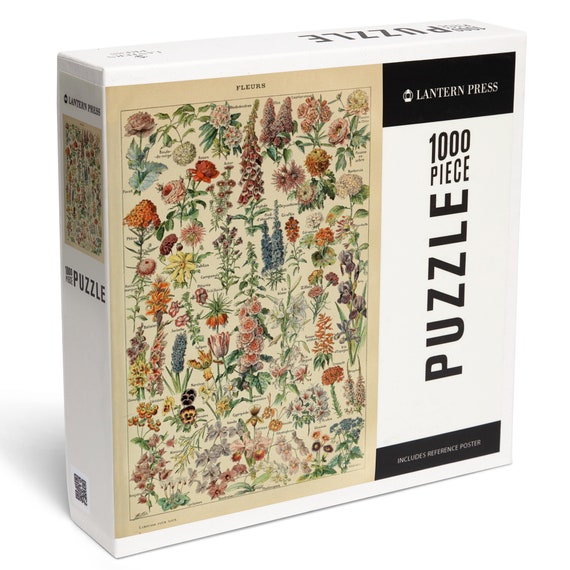 Puzzle, fleurs assorties, E, ex-libris vintage, oeuvre d'art d'Adolphe  Millot, 1000 pièces, puzzle unique, famille, adultes -  France