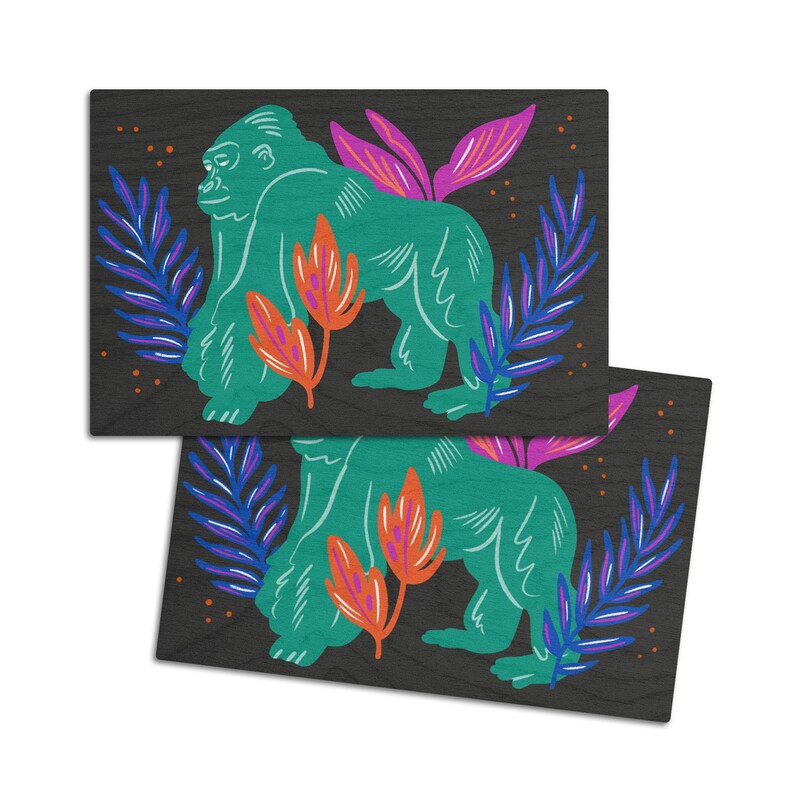 Birch Wood Lush Environment Collection Gorilla Sustainable Etsy