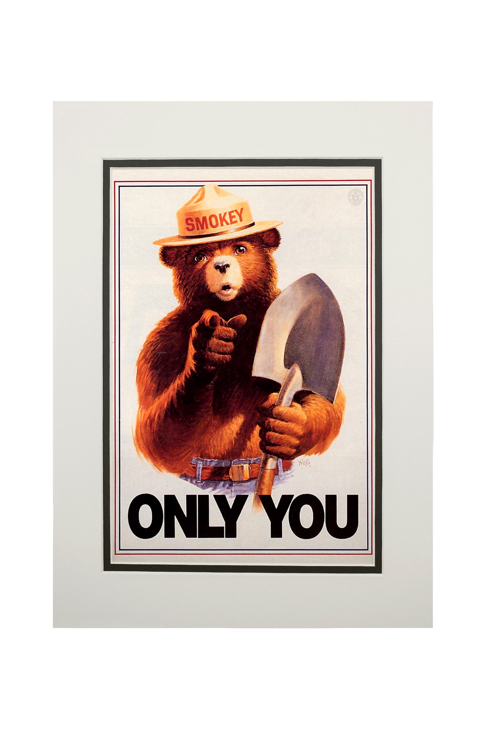 Smokey Bear Only You Póster vintage Impresiones de arte Etsy