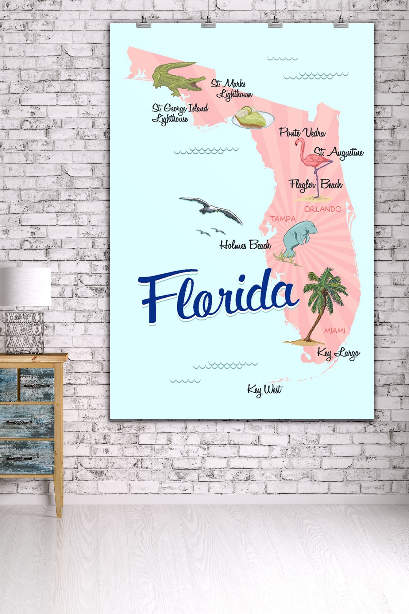 Prints Signs Holmes Beach Florida Typography and Icons - Etsy