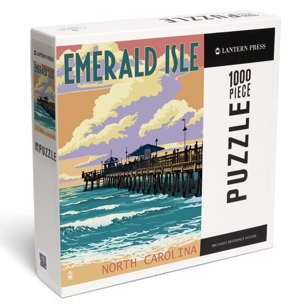 Puzzle, Emerald Isle, North Carolina, Fishing Pier, 1000 Pieces, Unique Jigsaw, Family, Adults