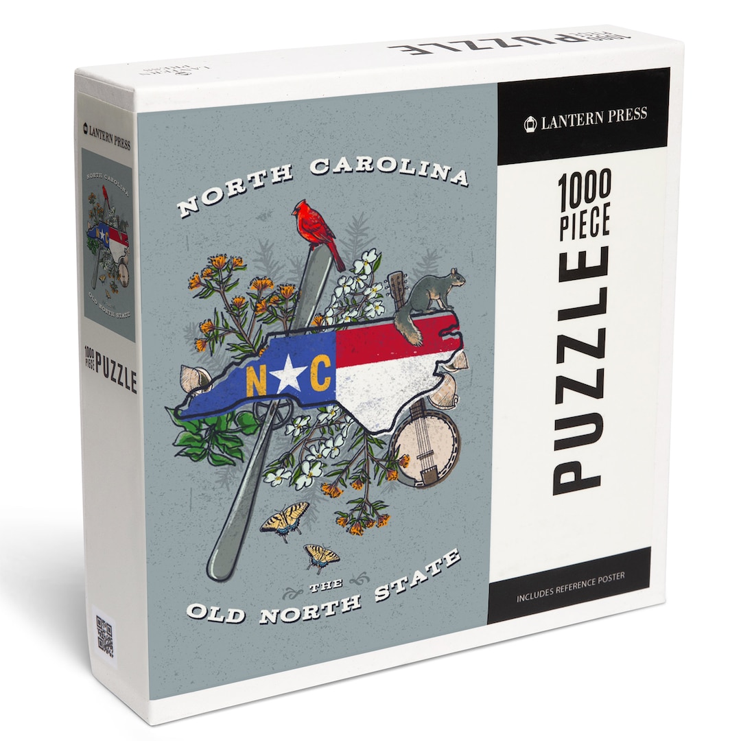 Puzzle Raleigh North Carolina State Treasure Trove 1000 Etsy