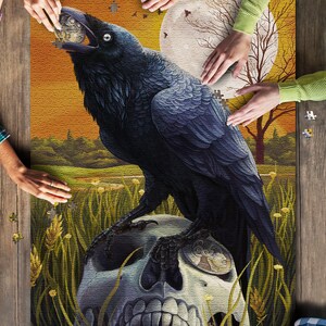 Puzzle Raven and Skull 1000 Pieces Unique Jigsaw Family - Etsy
