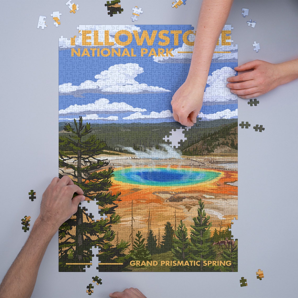 Jigsaw Puzzle Yellowstone National Park Wyoming Grand Etsy