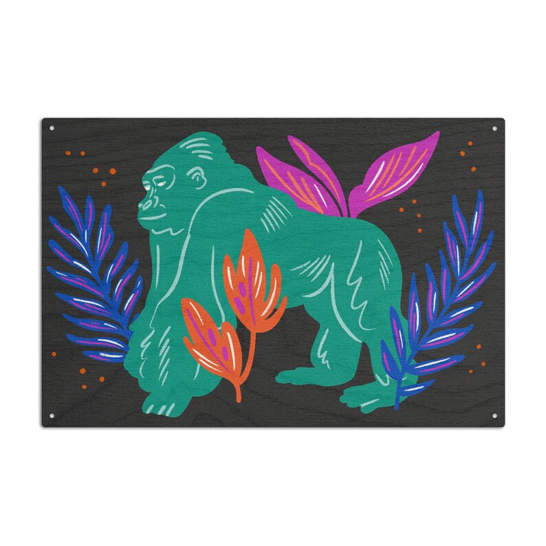 Birch Wood Lush Environment Collection Gorilla Sustainable Etsy