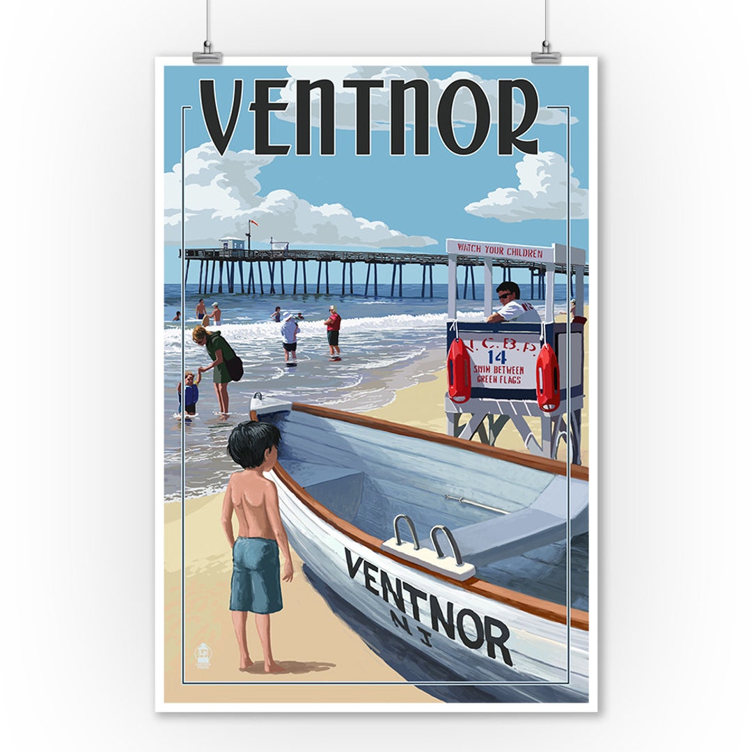 Prints Signs Ventnor New Jersey Lifeguard Stand Unique Etsy