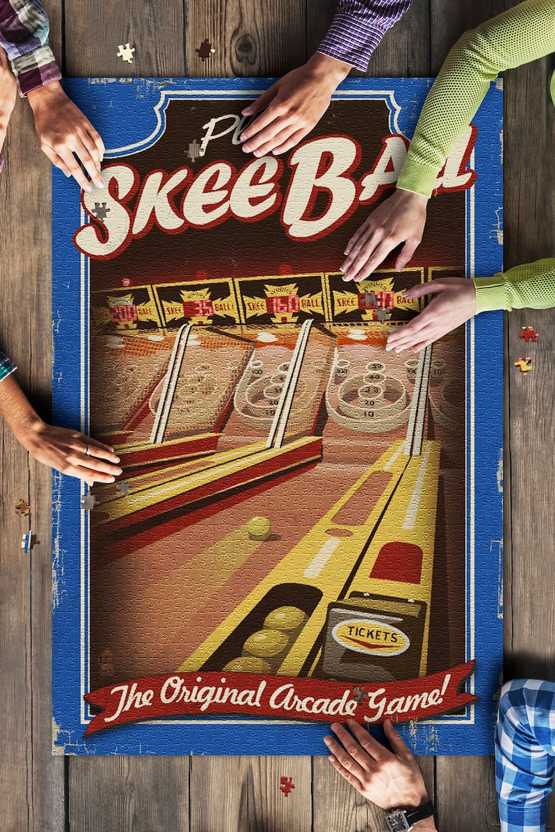 Skee Ball Arcade Redux 6 Sizes Art Prints Giclee Posters Etsy