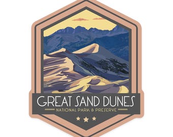 Great Sand Dunes National Park Sticker, Colorado, Waterproof Vinyl