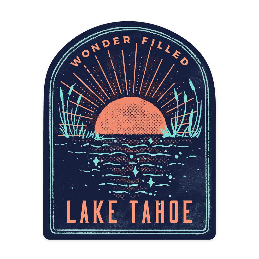 Lake Protection Sticker Sticker, Lake Tahoe, Lake Life Series, Wonder Filled, Contour , Vinyl ...