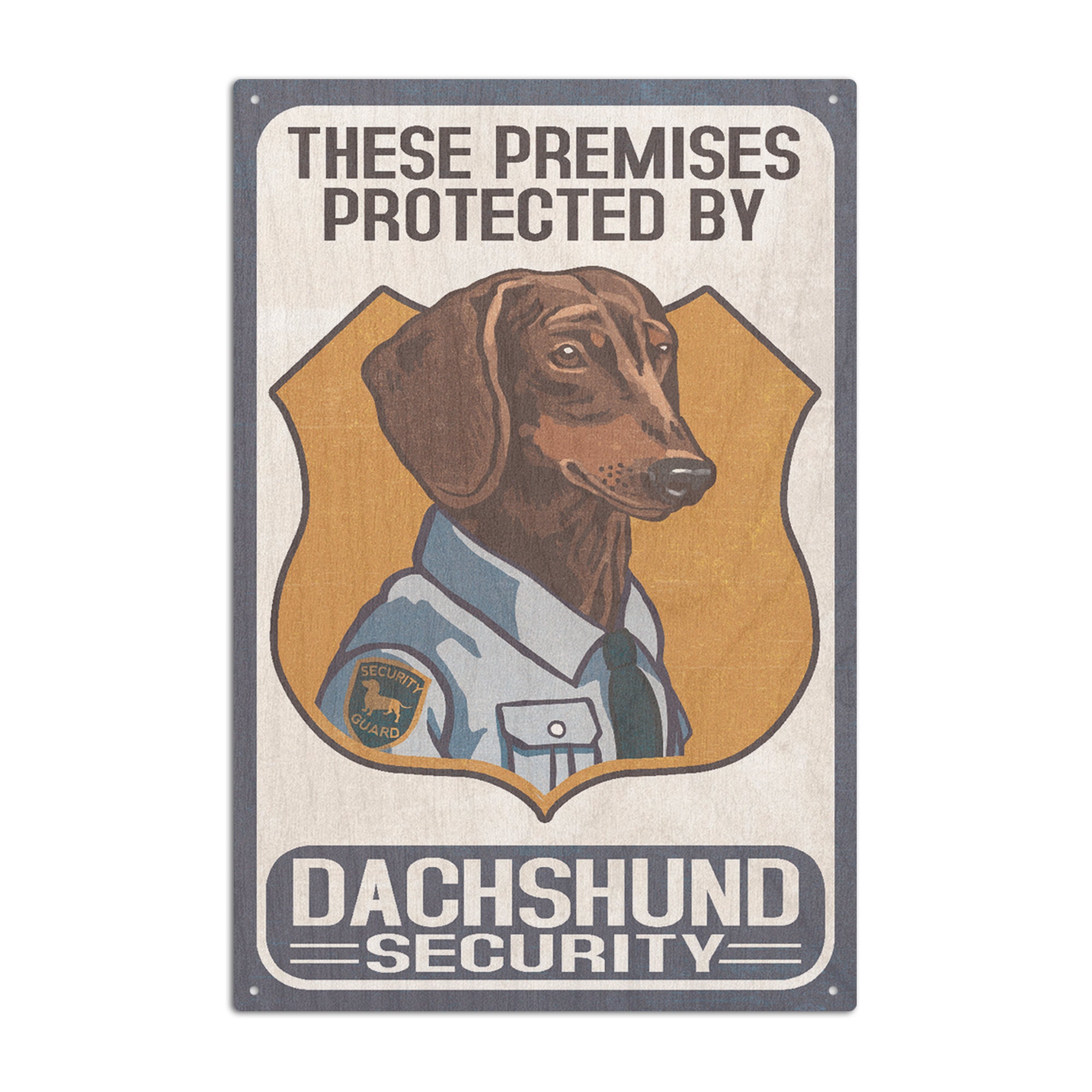 Birch Wood Dachshund Security Dog Sign Lantern Press Etsy UK