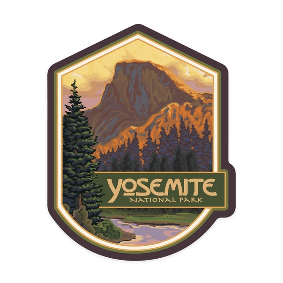 Yosemite National Park Sticker, Half Dome, Outdoor Vinyl Decal