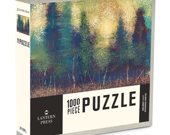 Puzzle, Abstract Trees 2, Oil Painting, 1000 Pieces, Unique Jigsaw, Family, Adults