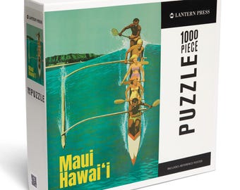 Puzzle, Maui, Hawaii, Outrigger Wave, 1000 Pieces, Unique Jigsaw, Family, Adults