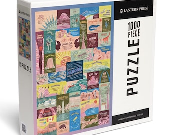 Puzzle, Explore Our National Parks and Monuments, Pastel, 1000 Pieces, Unique Jigsaw, Family, Adults
