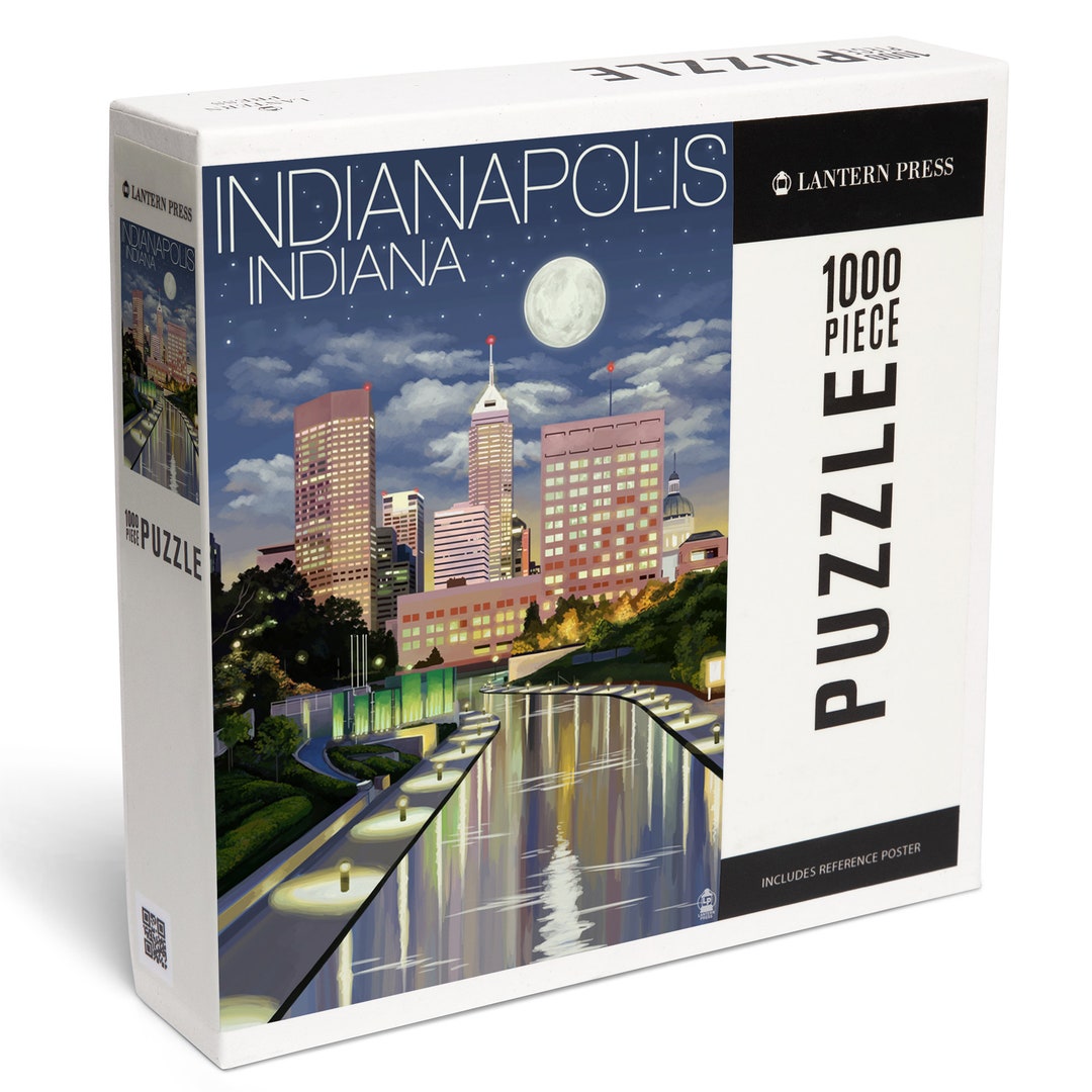 Puzzle, Indianapolis, Indiana, Indianapolis at Night, 1000 Pieces