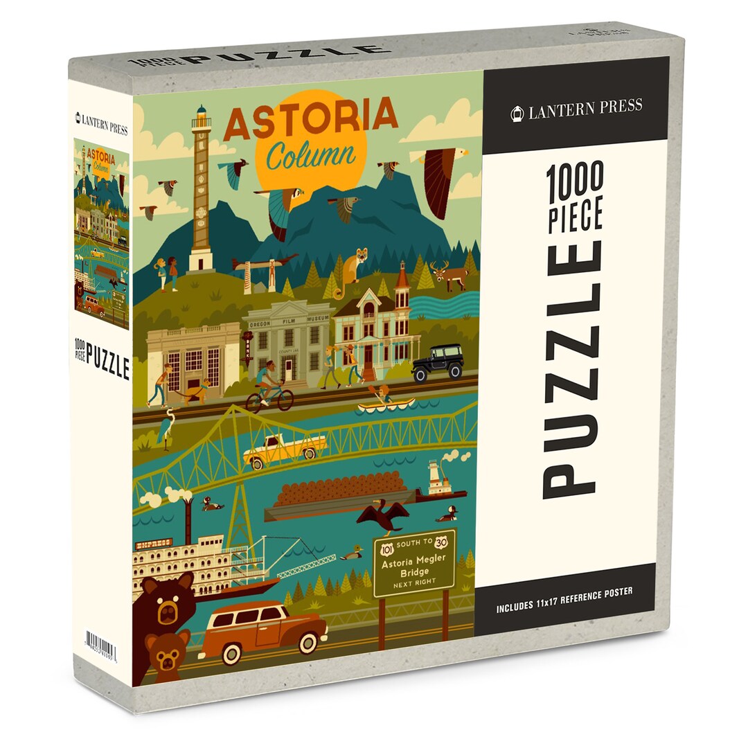 Puzzle Astoria Oregon Colonne Astoria Géométrique 1000 Etsy France