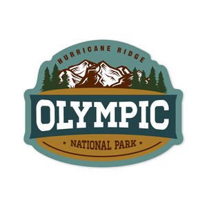Sticker, Olympic National Park, Washington, Hurricane Ridge, Contour ...